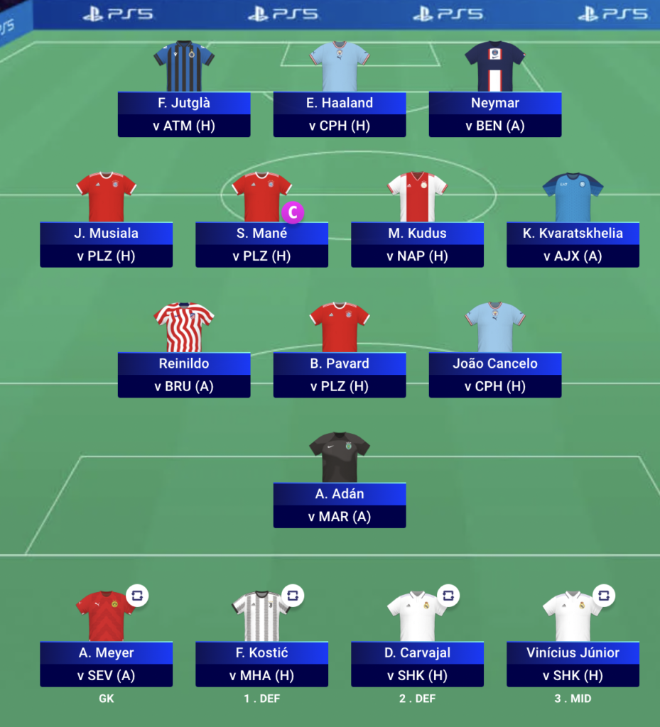 UCL Fantasy MD3 Wildcard