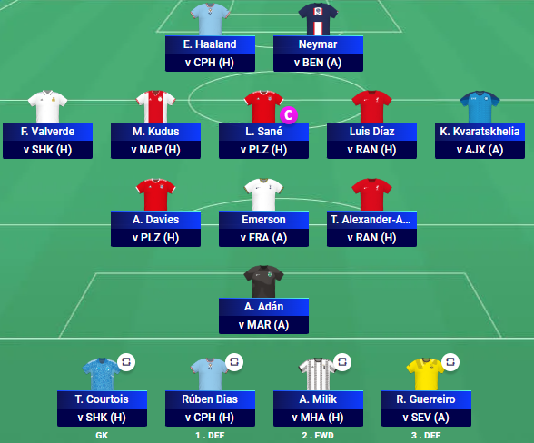 UCL Fantasy MD3 Wildcard Draft 2
