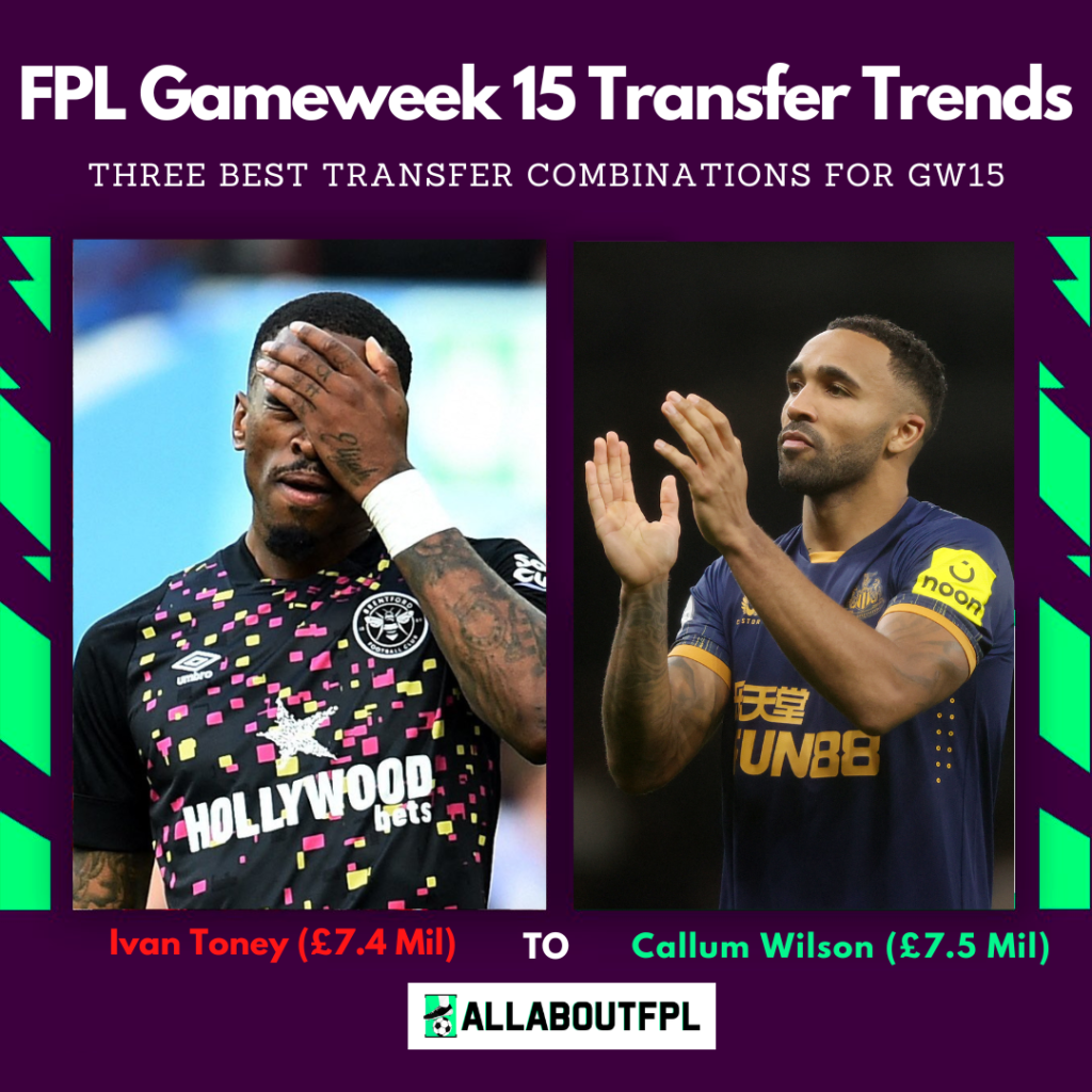 FPL GW15 Tips - Best Transfer Combinations- Toney to Wilson