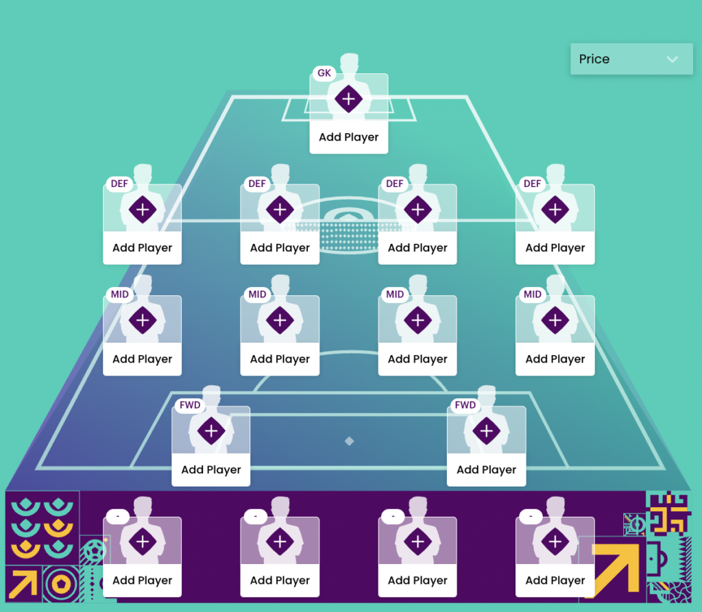 Different Team Formations possible in 2022 WC Fantasy