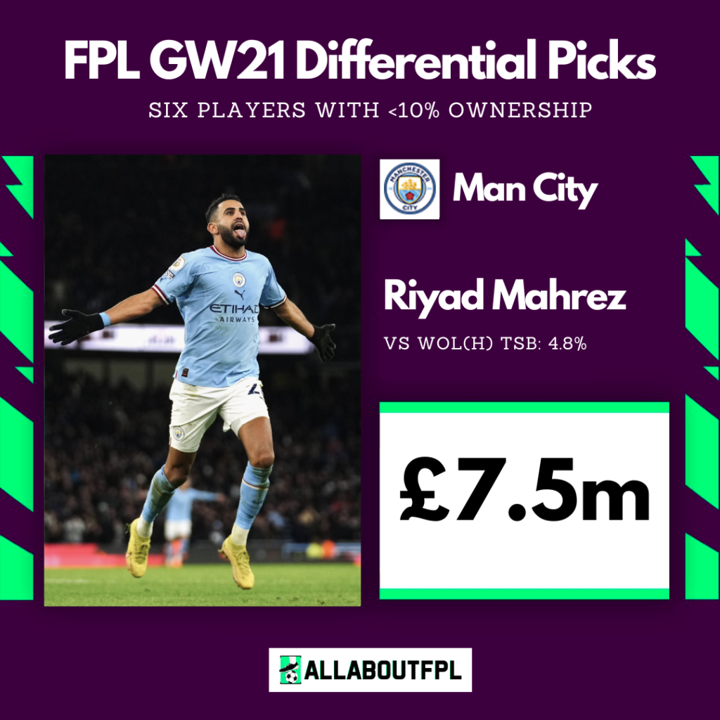 FPL GW21 Differential Picks- Mahrez