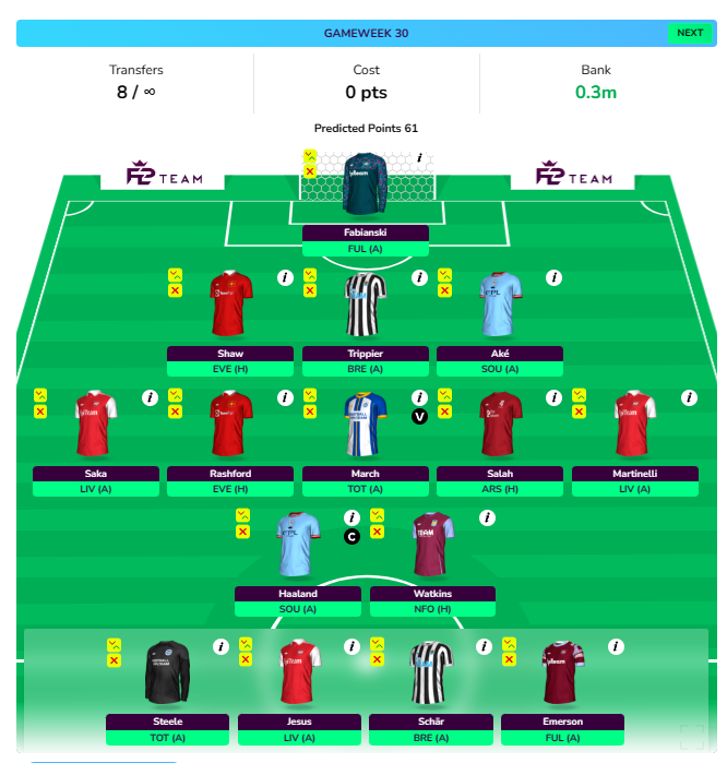 FPL GW30 Wildcard Draft 2