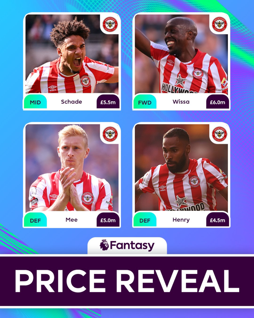 Brentford 23/24 FPL Price Reveals