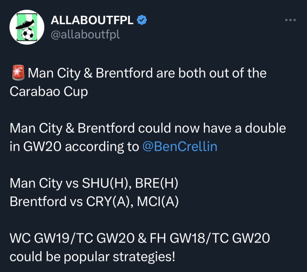 FPL Double Gameweek 20 News