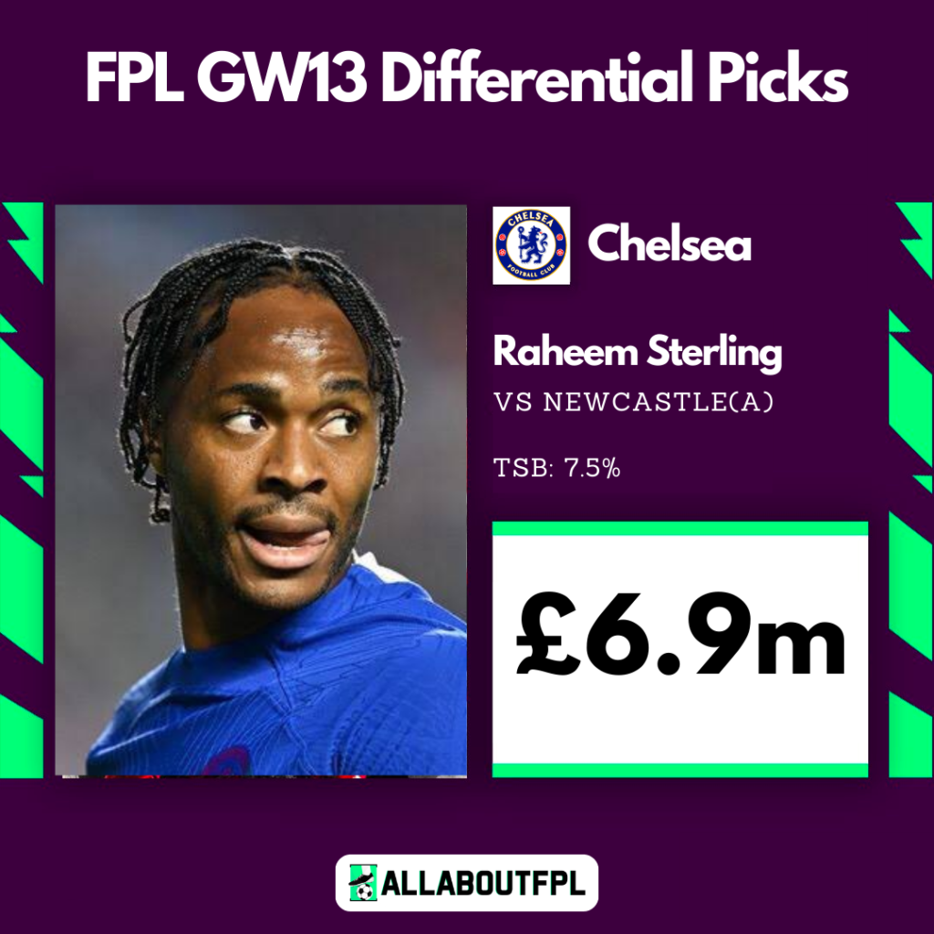 FPL GW13 Differential Picks- Sterling