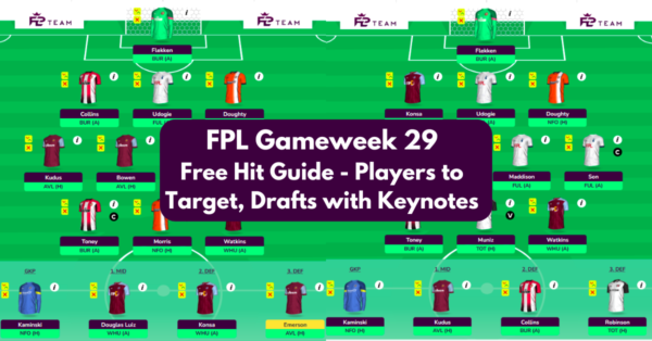 FPL GW29 Free Hit Guide – Players to Target and Best Drafts