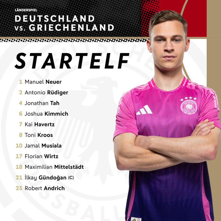 Germany Lineup vs Greece