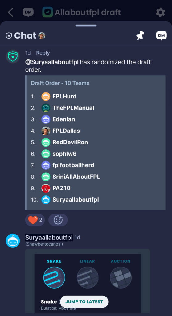 Sleeper Fantasy FC - Ultimate Draft Fantasy Game ~ Interactive Chat