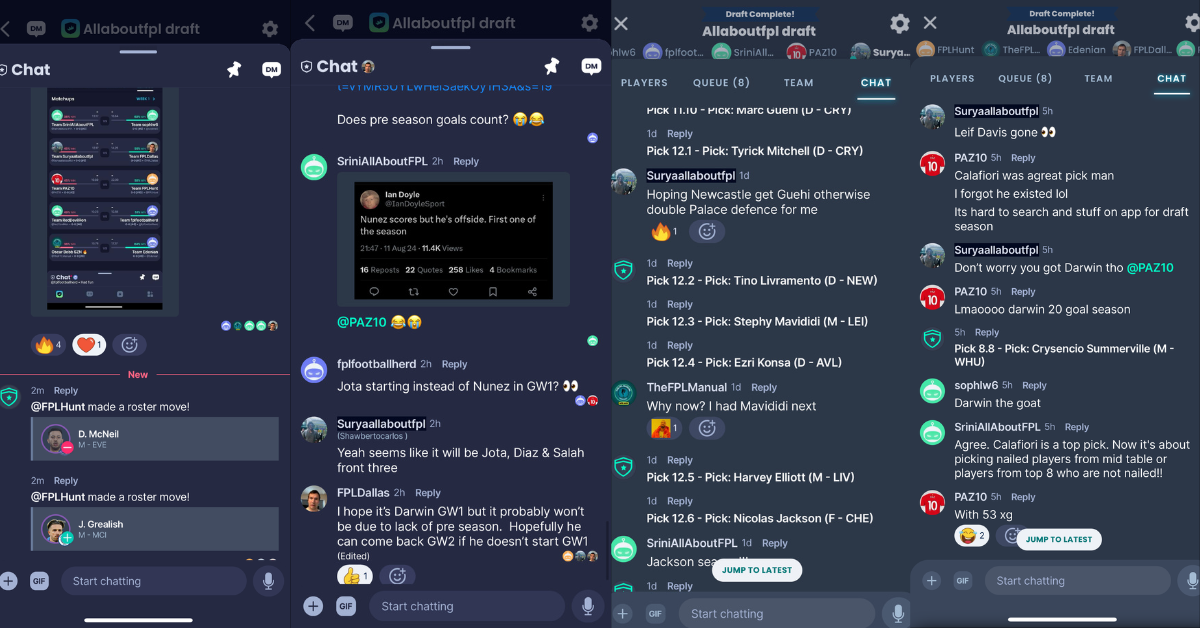 Sleeper Draft Fantasy ~  Chat during the Draft & Post Draft