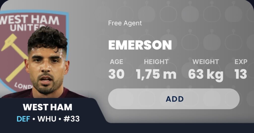Sleeper Draft Fantasy GW10 ~ Emerson