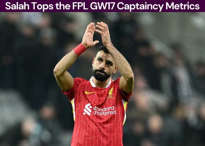 Salah tops the FPL GW17 Captaincy Metrics 