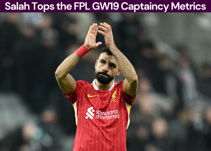 Salah tops the FPL GW19 Captaincy Metrics 