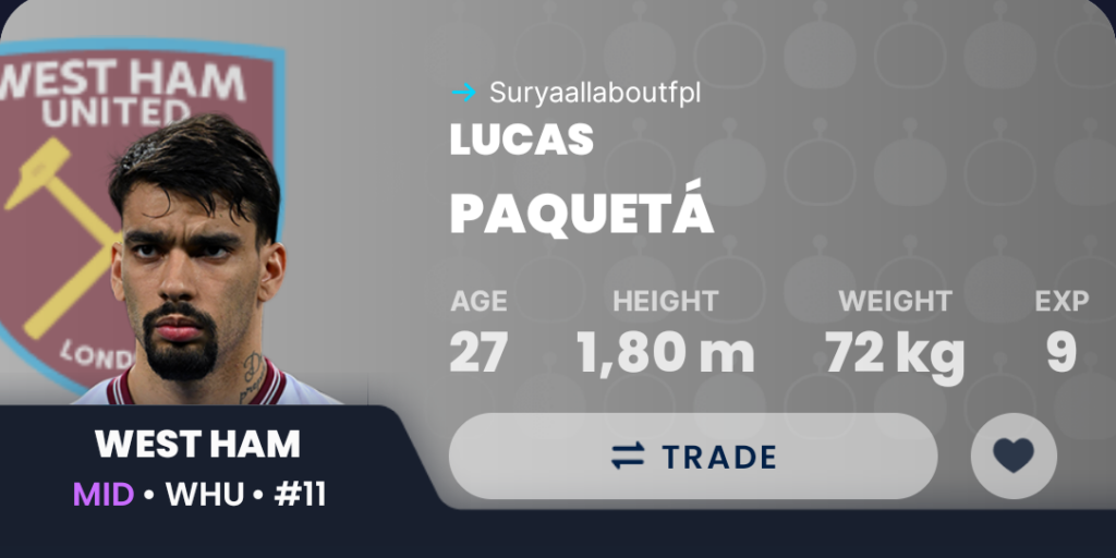 Sleeper Draft Fantasy GW22- Paqueta