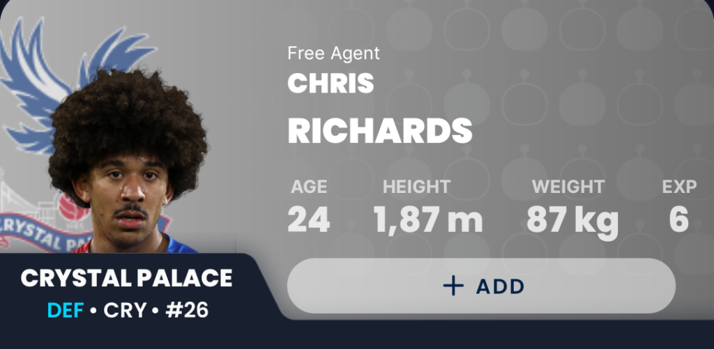Draft Fantasy GW25- Chris Richards