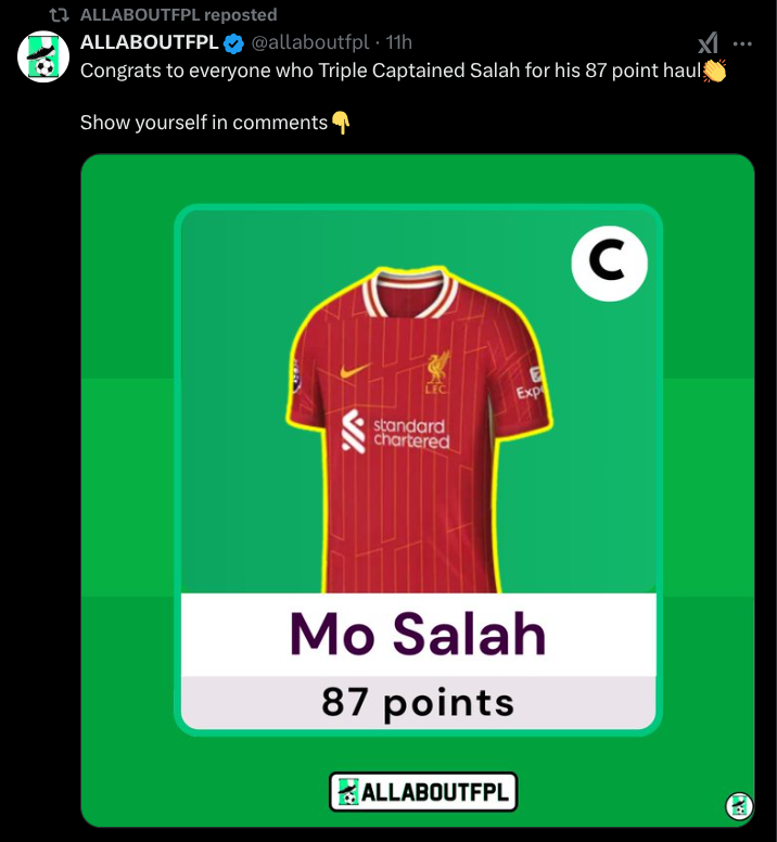 FPL GW25 Salah