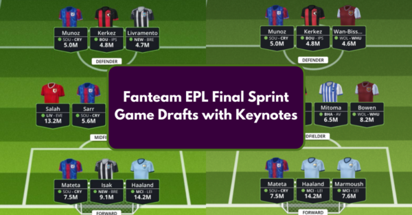 FanTeam PL Final Sprint Mini Season Game Drafts with Keynotes