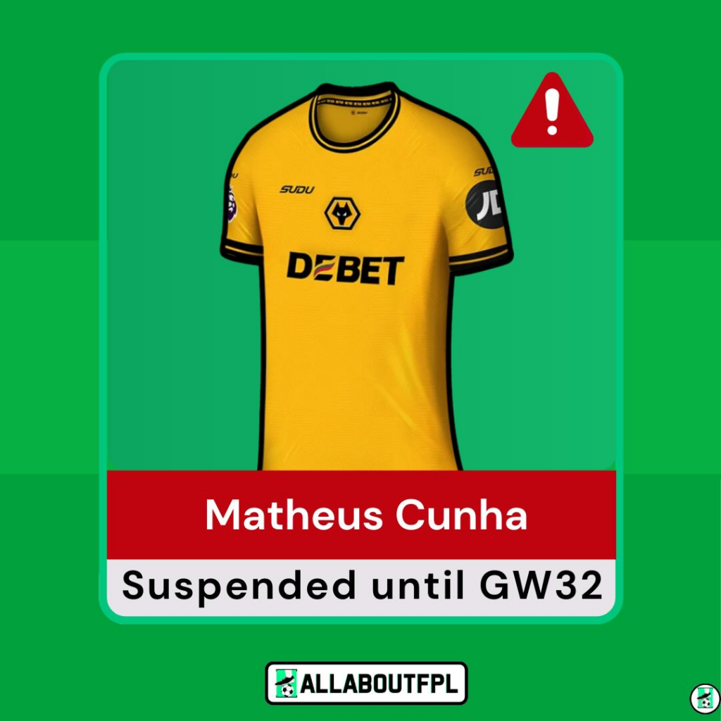 FPL Suspension Watchlist Ahead of GW30 