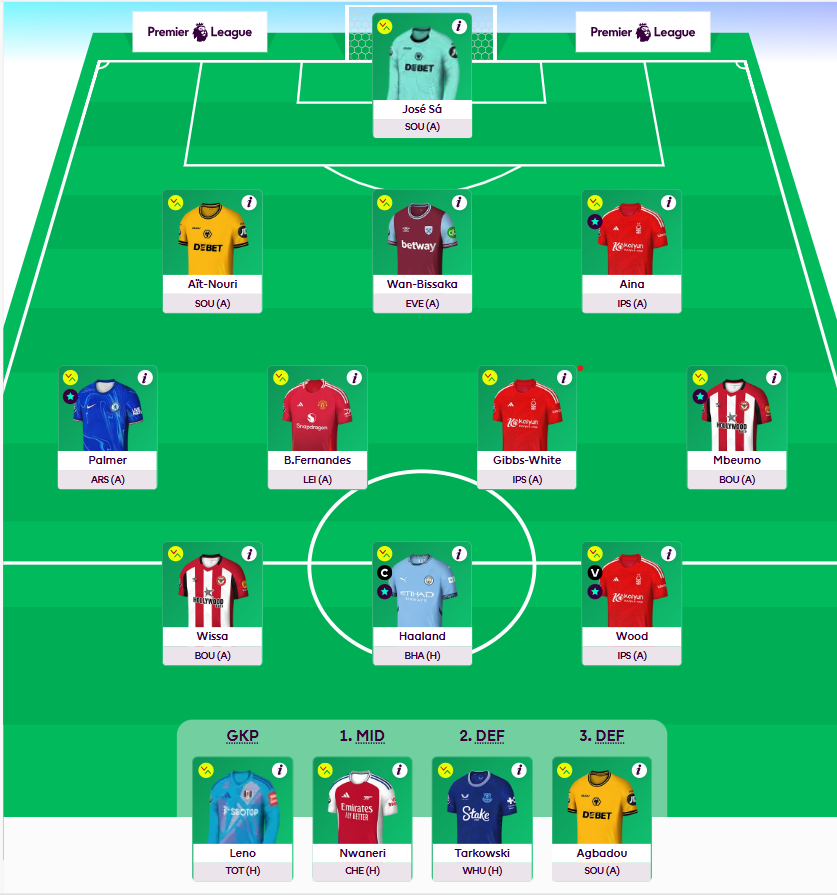 FPL GW29 Free Hit Draft 3