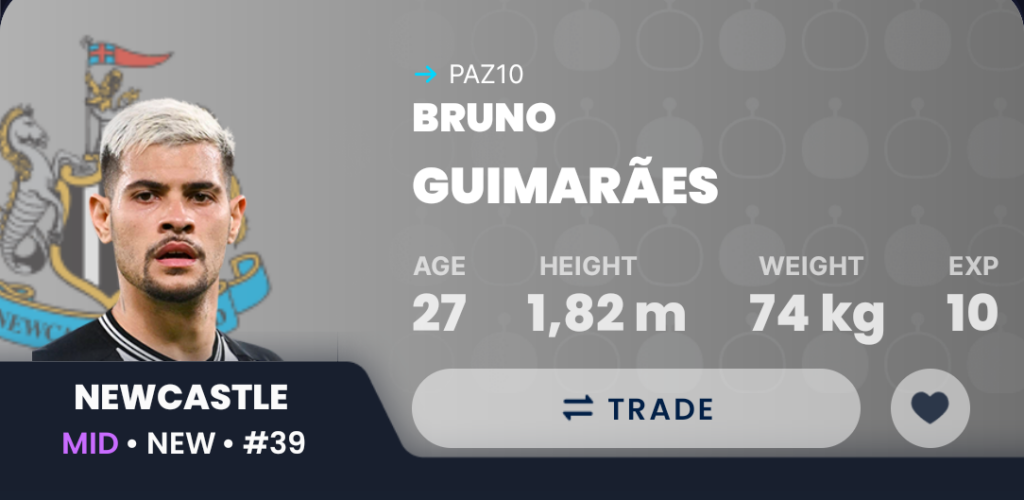 Sleeper GW32 Draft Fantasy- Bruno Guimares