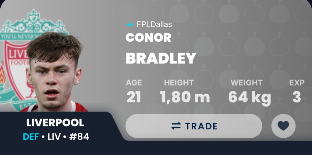 Sleeper GW32 Draft Fantasy- Conor Bradley