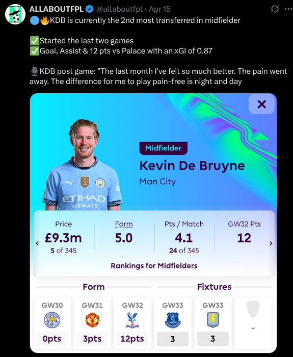 KDB Manchester City