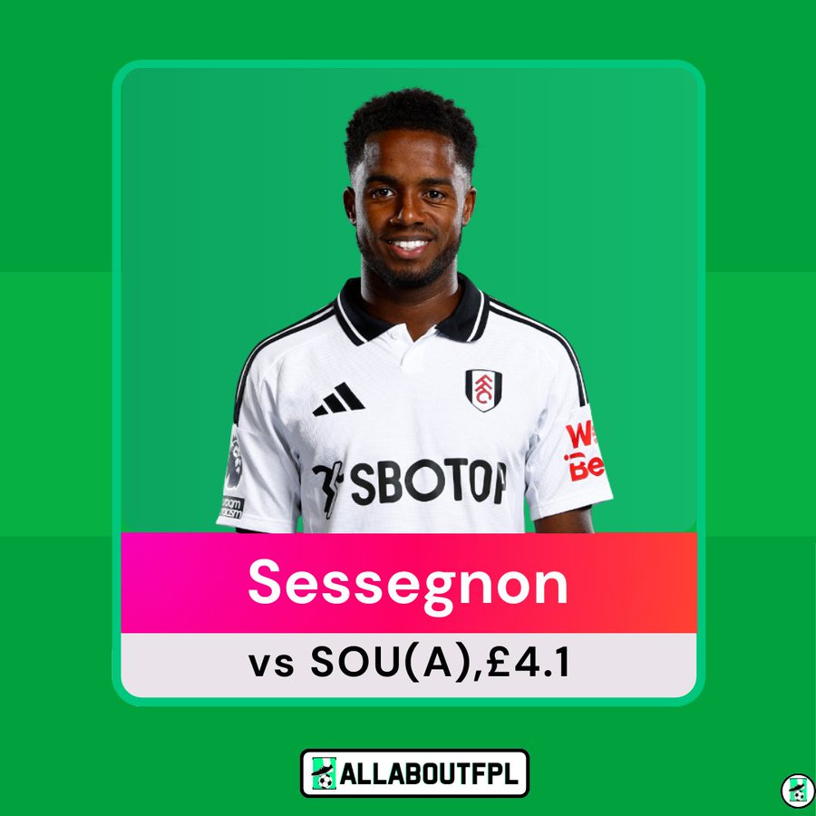 Top FPL GW34 Differential Picks ~ Ryan Sessegnon