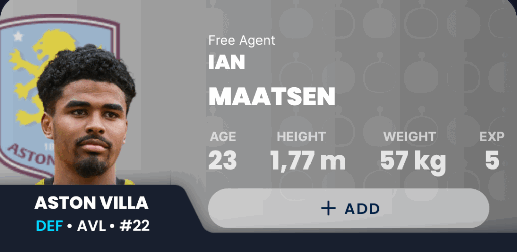 GW36 Draft Fantasy- Ian Maatsen