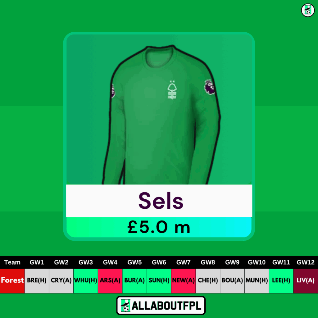 25/26 Best FPL Goalkeepers - Matz Sels 