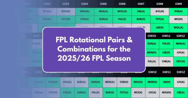 FPL Rotational Pairs & Combinations for the 2025/26 FPL Season