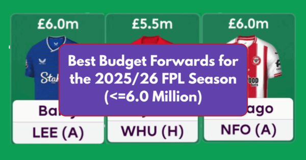 Best FPL Budget Forwards (£4.5 – £6.0 Million) | 25/26 FPL Season