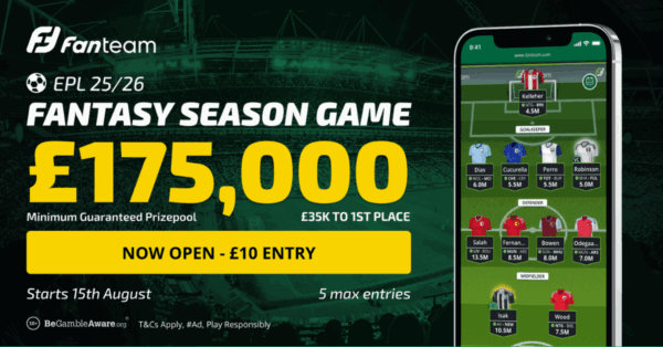 FanTeam EPL Fantasy Season Game Draft with Keynotes