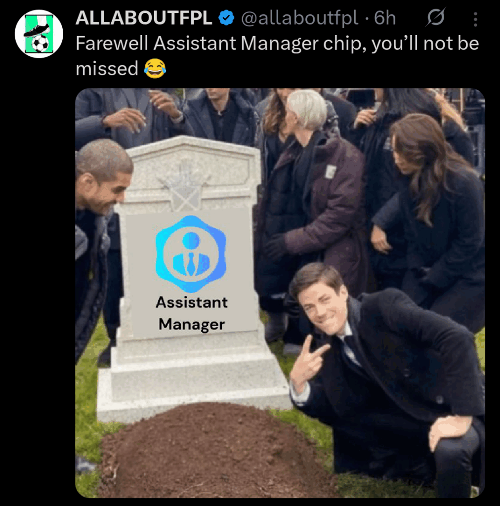 2025/26 FPL Season - No Assistant Manager 