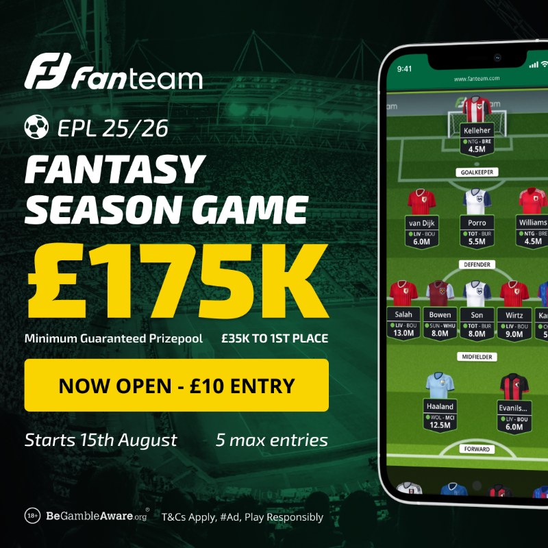 25/26 Fanteam EPL Fantasy Season Game Prizes 