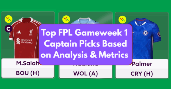 Top FPL Gameweek 1 Captain Picks Based on Analysis & Metrics