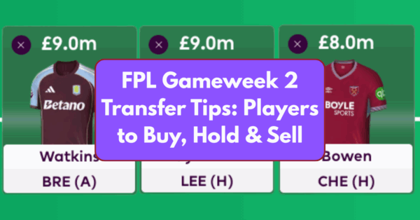 FPL Gameweek 2 Transfer Tips: Two Players to Buy, Hold & Sell