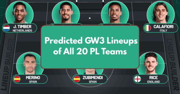 FPL GW3 Predicted Lineups, Injuries & Press Conference Updates