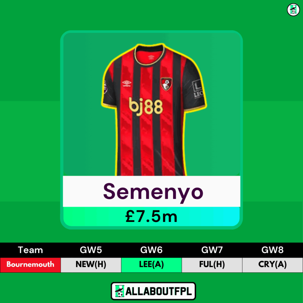 FPL GW5 Midfielders- Semenyo