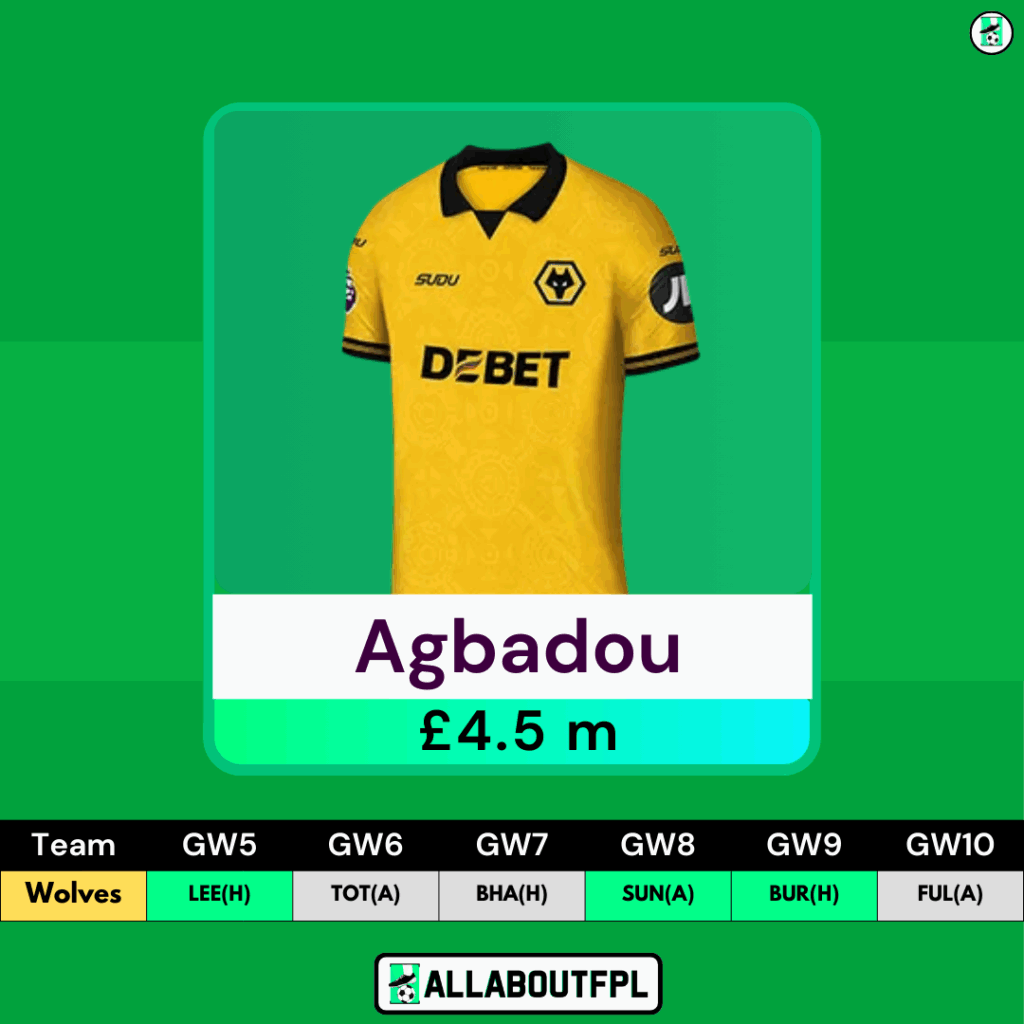Top FPL GW5 Differential Picks- Agbadou