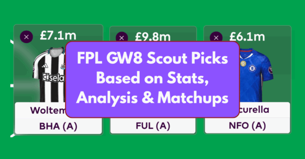 FPL GW8 Scout Picks Based on Stats, Analysis and Matchups