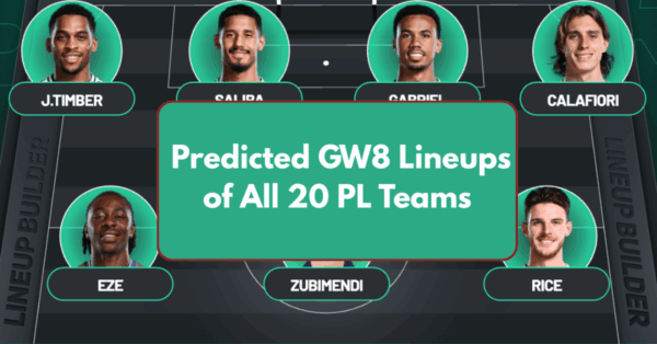 FPL GW8 Predicted Lineups, Injuries, & Press Conference Updates