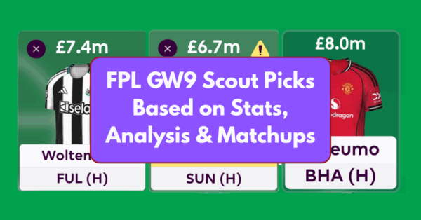 FPL GW9 Scout Picks Based on Stats, Analysis and Matchups