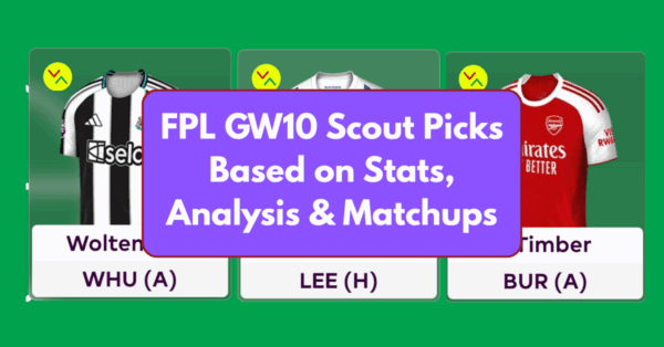FPL GW10 Scout Picks Based on Stats, Analysis and Matchups