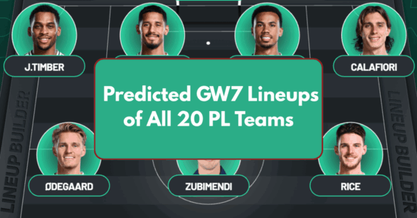 FPL GW7 Predicted Lineups, Injuries, & Press Conference Updates