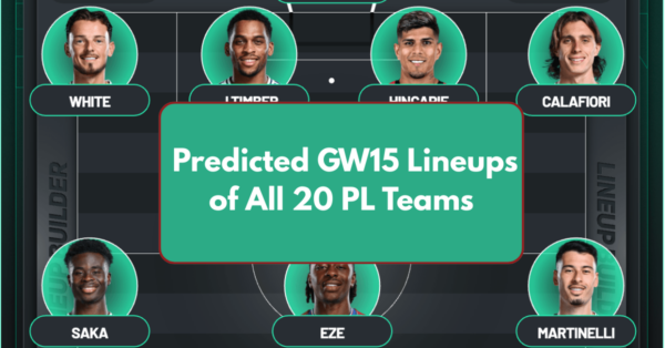 FPL GW15 Predicted Lineups, Injuries, & Press Conference Updates