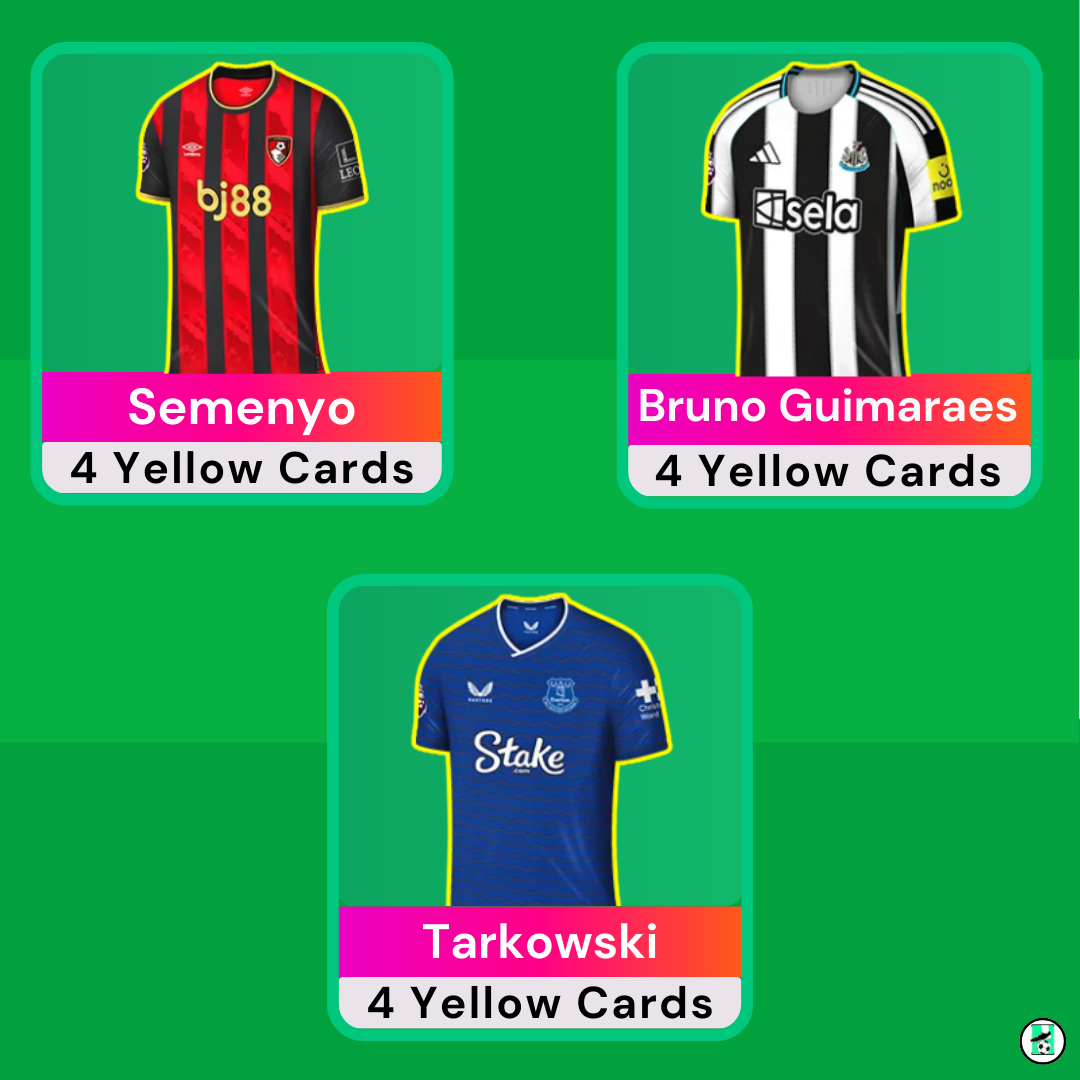 FPL GW19 Suspension Watchlist - Close to suspension (4 Yellow Cards)