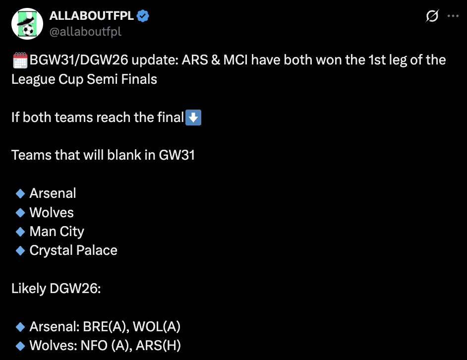 FPL GW23 Transfer Targets - Mane