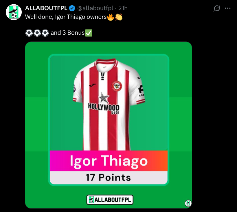 Igor Thiago FPL