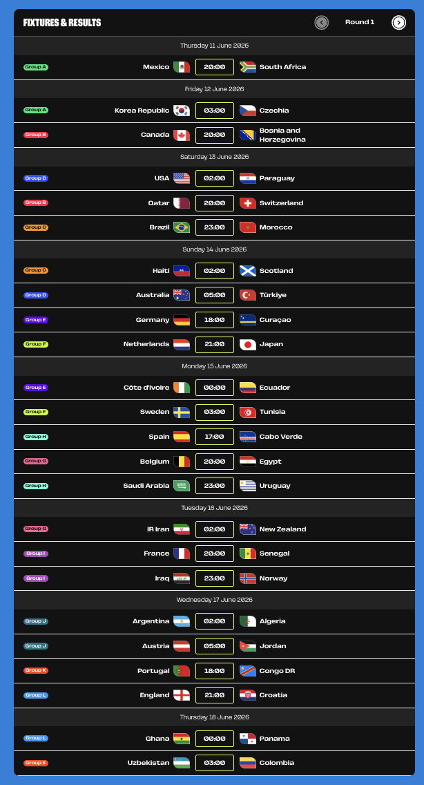Jadwal MD1