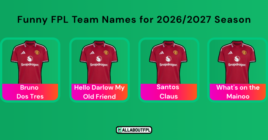 Funny FPL Team Names - Man United