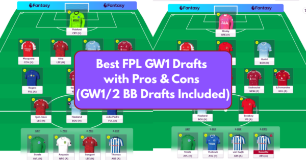 Best FPL GW1 Drafts for the 26/27 FPL Season with Pros & Cons